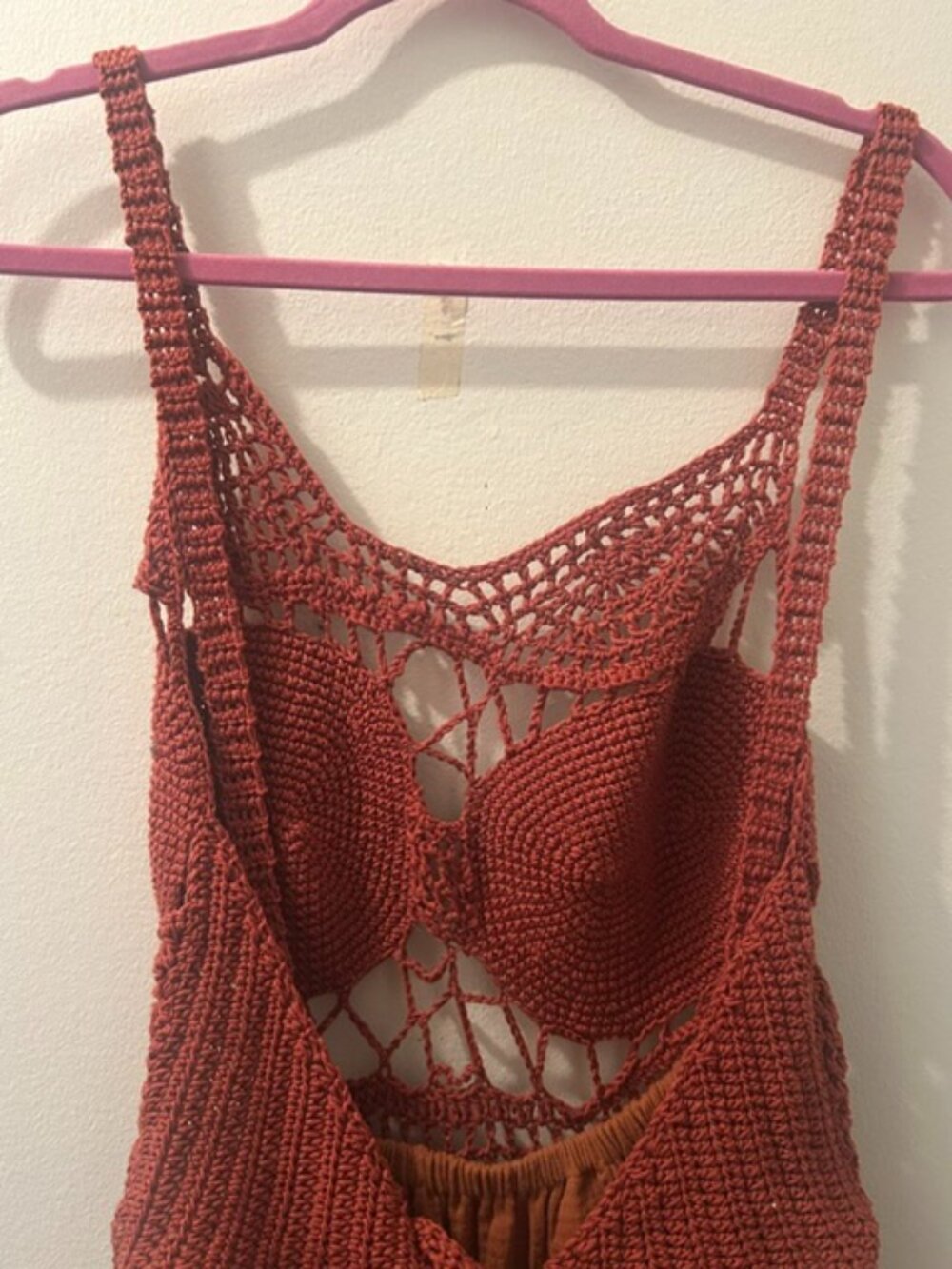 Anthropologie x Tach Soleil Crochet Backless Tie Netting Crochet Top Maxi Dress - Picture 13 of 16